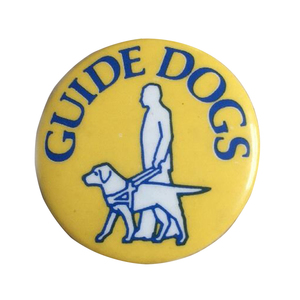 Medium guide dogs charity pin badge