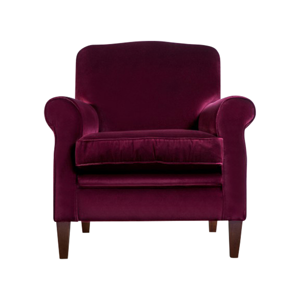 The Conran Shop Finney Armchair Burgundy Velvet Semaine