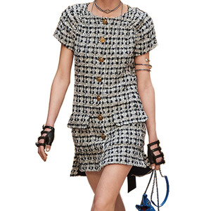 Medium chanel cotton tweed jacket cruise 34