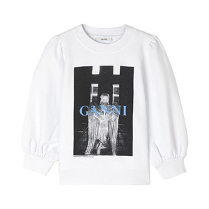 Medium ganni lott isoli puff sweatshirt angel