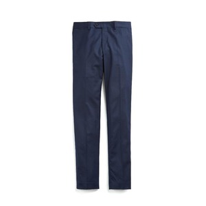 Medium stretch wool tab front trouser in navy