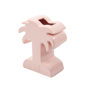 Medium stussy palm ceramic vase pink