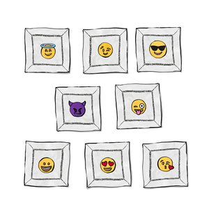 Medium halo home by kimberly schlegel whitman emoji cocktail napkins