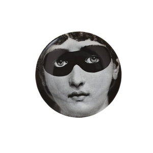 Medium fornasetti eye mask face print wall plate