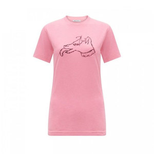 Medium belle freud pink dog tee